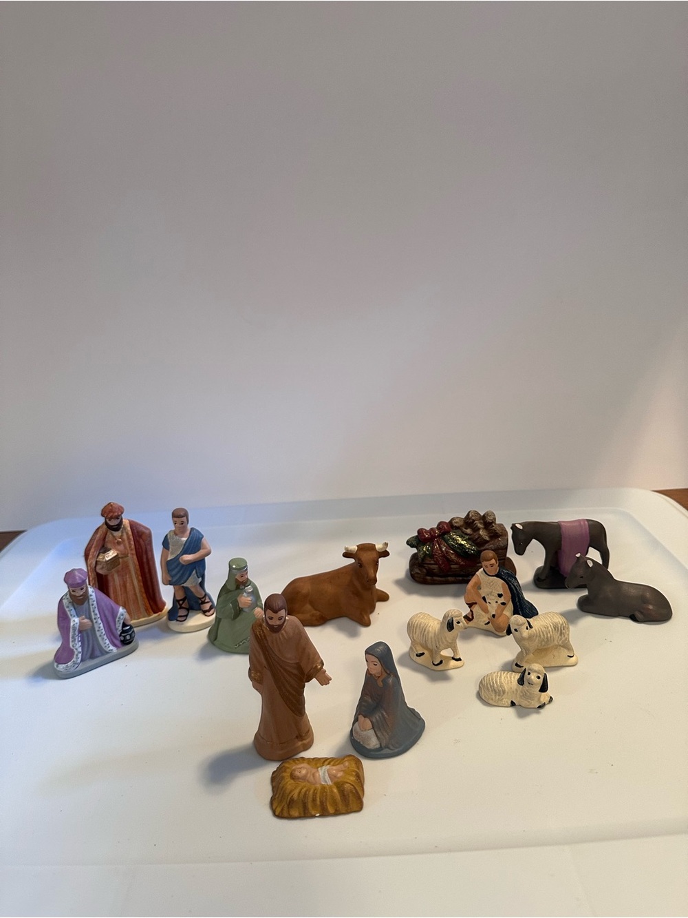 Nativity Figurine Set - Small plater hand painted